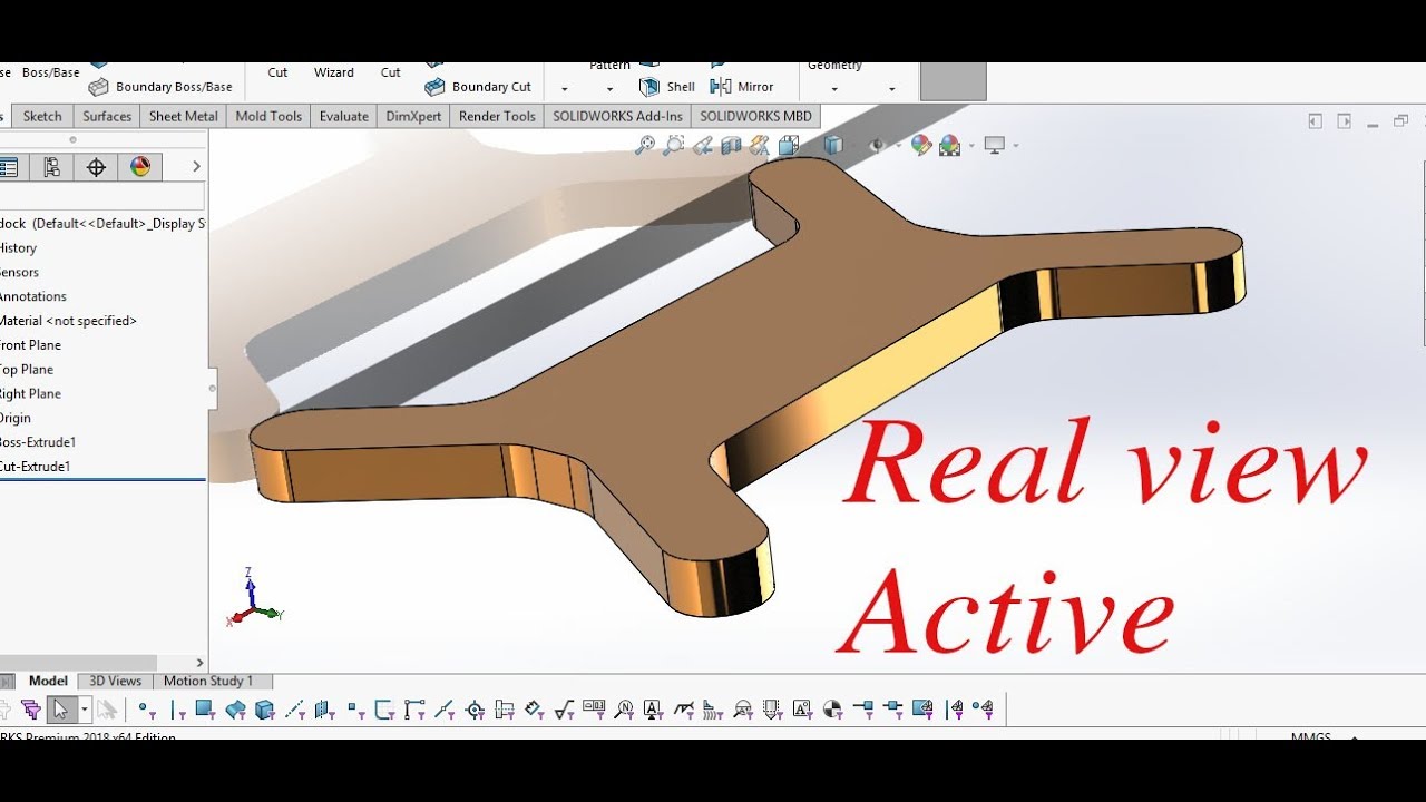 real view graphics solidworks 2019